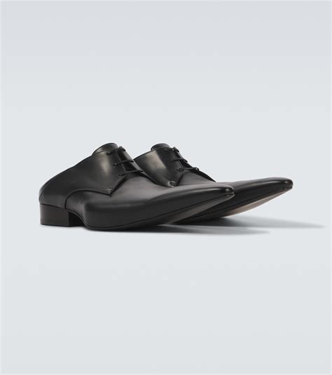Opera leather Derby shoes in black - Balenciaga | Mytheresa