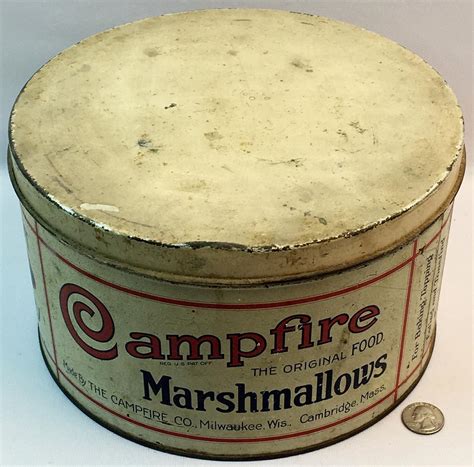 Lot - Vintage 1930's Campfire Marshmallow 5lb White Red and Blue ...