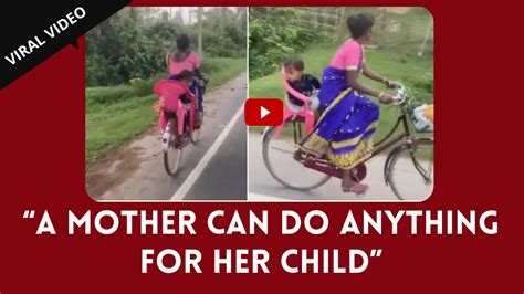 Viral Video: Woman Rides Bicycle With Toddler Sitting in Chair Behind Her