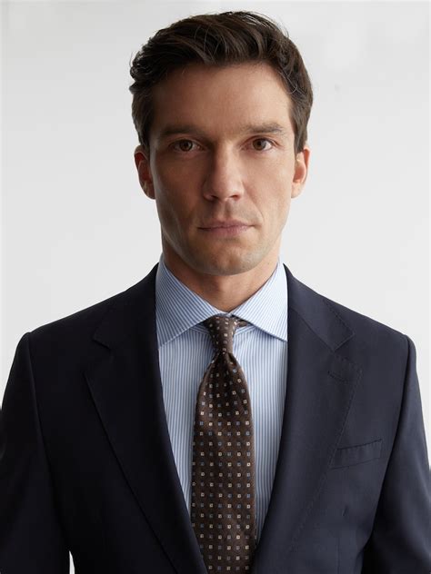 Buy Reiss Chocolate Brown Salvatore Linen-Silk Blend Micro-Square Tie ...