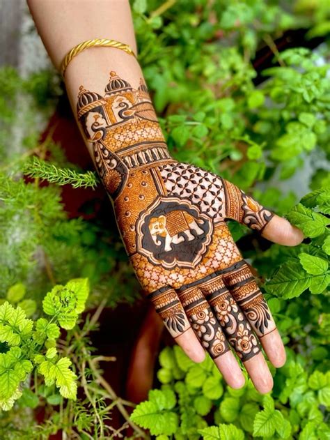 Royal Front Hand Mehndi Design for Bride - 2025