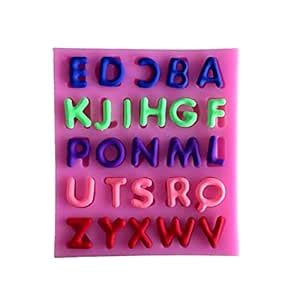 3D Silicone Mold Letters For Chocolate Cake DIY Biscuits Ice Mold Food ...