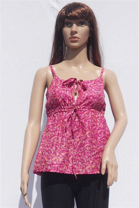 Silk Beachwear Casual Vintage Sari Silk Tops Tunics Dresses Trouser ...