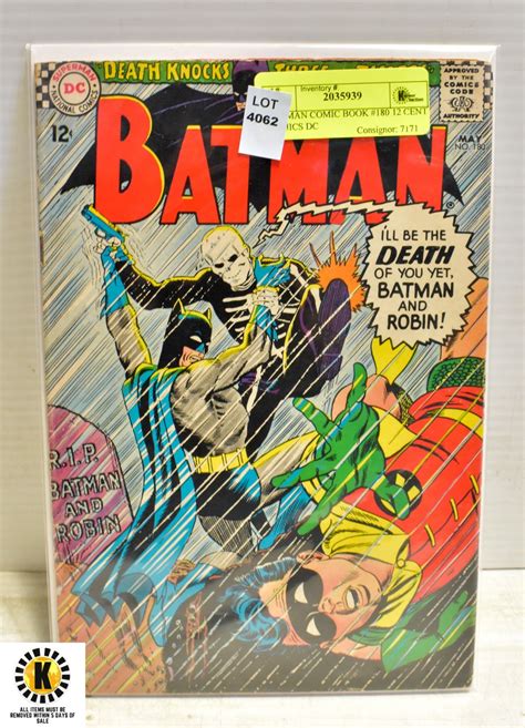 BATMAN COMIC BOOK #180 12 CENT COMICS DC