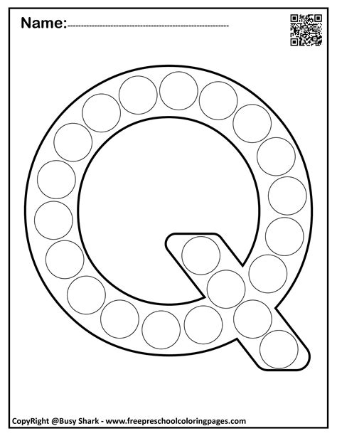 Letter Q Dot Painting