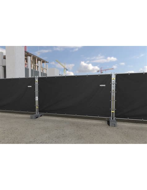 Bâche noire classée feu ignifuge pour clôture de chantier - Echamat Kernst