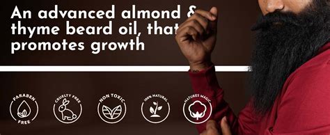 The Man Company Beard Oil for Growing Beard Faster with Almond & Thyme ...
