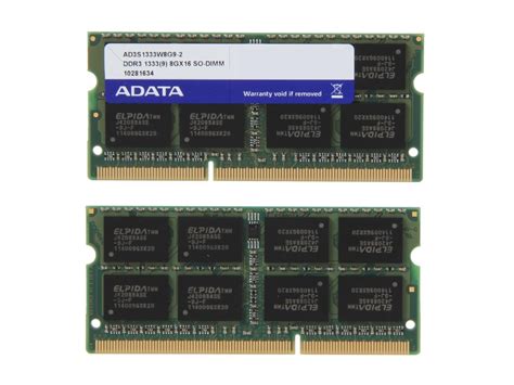 ADATA Premier Series 16GB (2 x 8GB) 204-Pin DDR3 SO-DIMM DDR3 1333 (PC3 ...