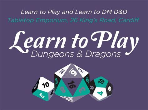 Learn to Play & DM Dungeons and Dragons, Tabletop Emporium, 26 King's ...