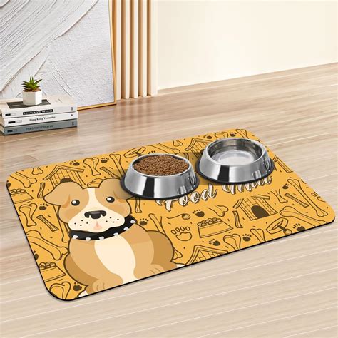 Amazon.com: Pet Feeding Mat - Absorbent Dog Food Mat for Floors ...