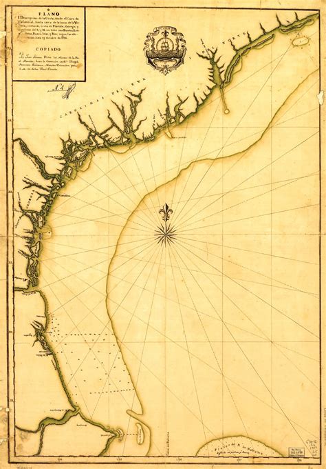 Historic 1756 Map Plano I Descripcion De La Costa Desde | Desertcart INDIA