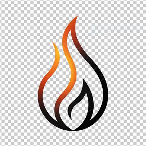 Premium PSD | Fire flame in outline png