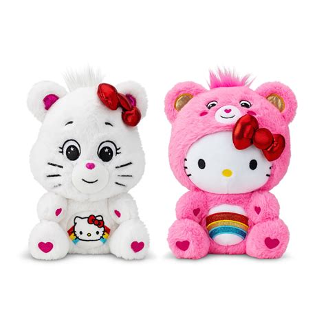 Care Bears™ x Hello Kitty Plush 2 Pack - Hello Kitty as Funshine Bear ...