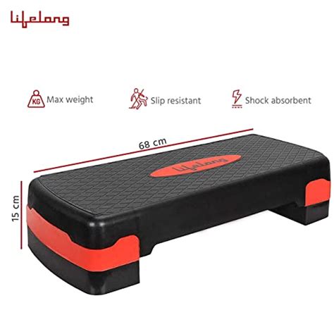 Lifelong Polypropylene Adjustable Home Gym Exercise Fitness Stepper for ...