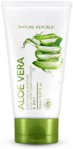 Nature Republic Soothing and Moisture Aloe Vera Foam Cleanser Face Wash ...