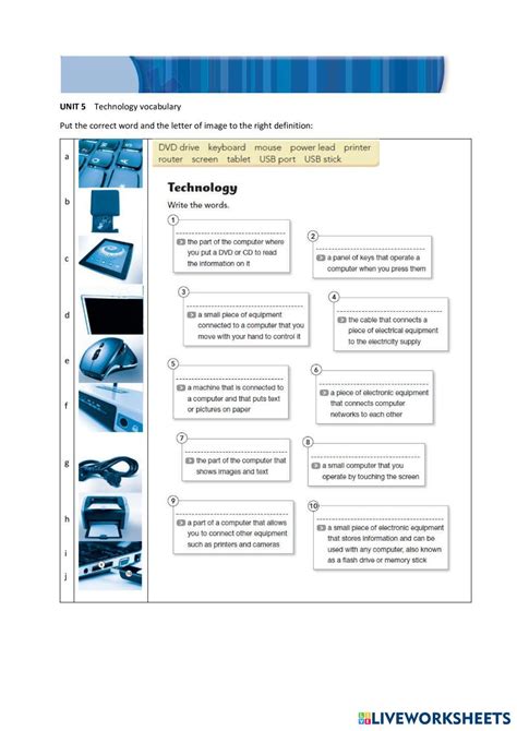 Technology Words Worksheet 的图像结果