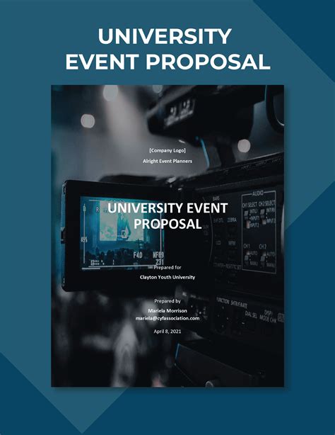 Editable Event Proposal Templates in Word to Download