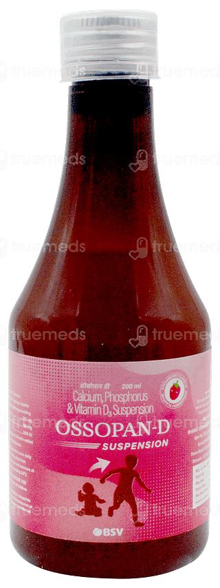 Ossopan D Strawberry Flavour Oral Suspension 200 Ml - Uses, Side ...