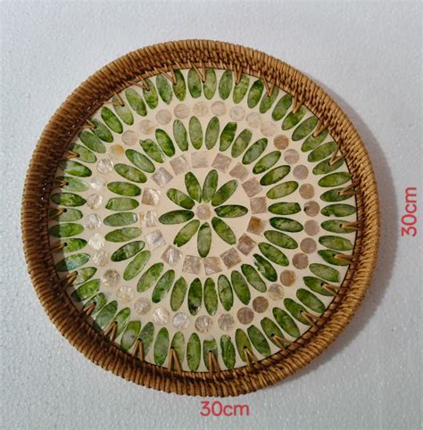 Rattan Tray (30 cm * 30 cm) 14 inch – ECOBASKETINDIA