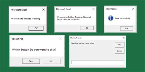 Image result for VBA Dialog Box