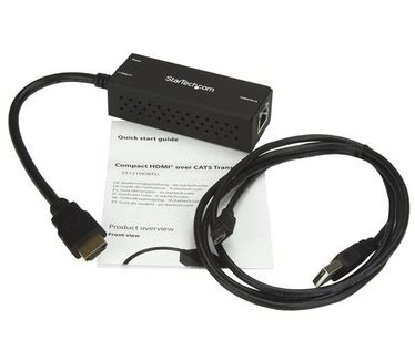 Startech.com Compacte HDBaseT Transmitter HDMI over CAT5 USB gevoed tot ...