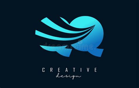 Creative Blue Letters QQ Q Logo with Leading Lines and Road Concept ...