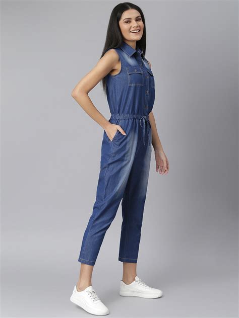 Women's Blue Denim Jumpsuit – Stylestone
