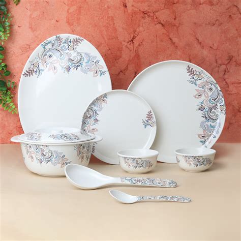 40 PC Ethnic Round 100% Melamine Dinner Set – Raj Imports