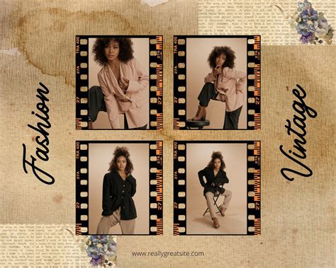 Vintage Fashion Photography Collage