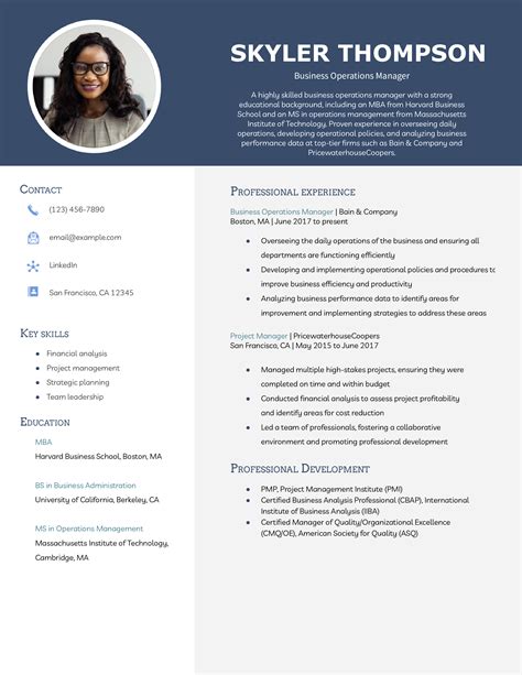 Image result for Management Resume Samples