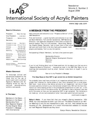 Fillable Online Volume 2, Number 2 - ISAP, the International Society of ...