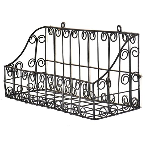 Metal Iron Single Shelf Decorative Wall Rack Basket