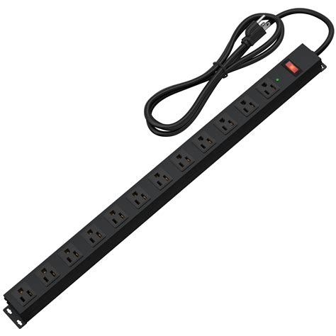 12 Outlet Long Power Strip Surge Protector with 2100 Joules, 6FT Power ...