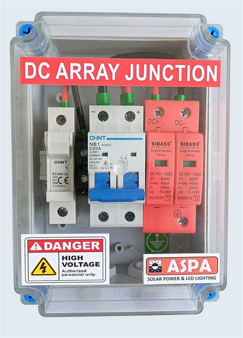 ASPA DC Array Junction Box DCDB 1 in 1 Out 500V 20A DC Distribution Box ...