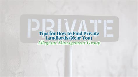Find Private Landlords: Tips for Success
