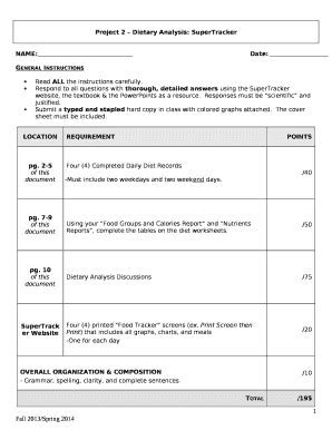 Dietary Requirements Form Templates | pdfFiller
