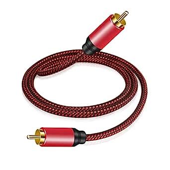Tiierzon Digital Coaxial Audio Cable 10ft,1RCA Male to 1RCA Male ...
