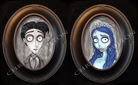 Image result for Tim Burton Corpse Bride Emily and Victor