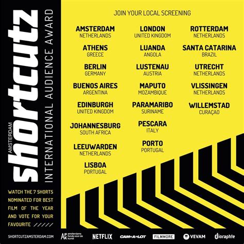 Shortcutz - short movie festival, Hellebardierstraat 13, 4381 JZ ...