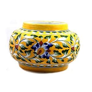 Buy India Meets India Handmade Ceramic Flower Vase, eco Friendly Round ...
