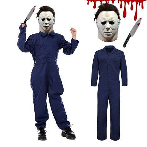 Applysu Kids Michael Myers Costume Mike Myers Child Halloween Costume ...