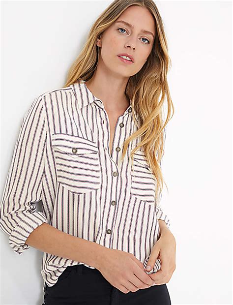 Buy Striped Relaxed Fit Shirt at Marks & Spencer