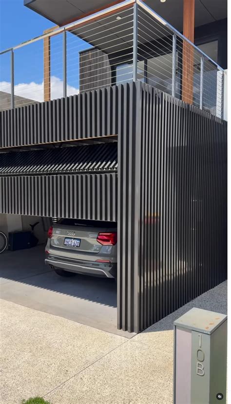 Best 13 Modern vertical bi folding tilt up garage doors slatted aluminum flush mount sectional ...