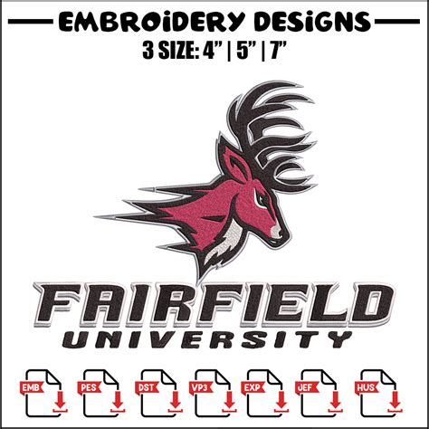 Fairfield University logo embroidery design, NCAA embroidery - Inspire ...