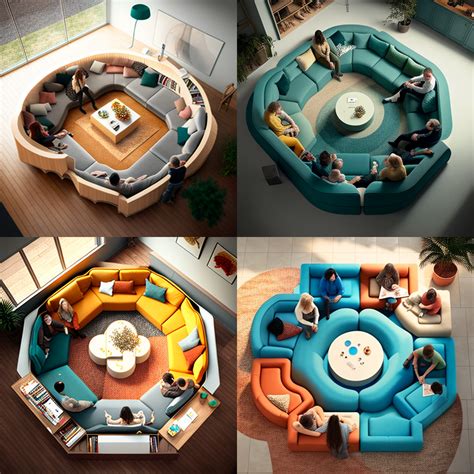 Modular Conversation Pits | Conversation pit living room, Unique ...