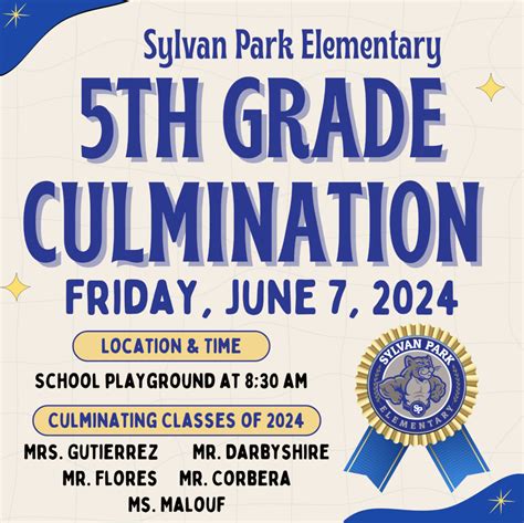 5th Grade Culmination | Sylvan Park Elementary