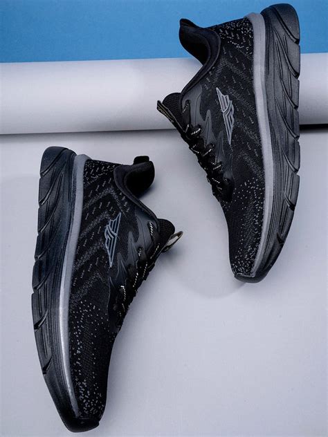 Red Tape Men Black Textile Running Non-Marking Shoes - Price History