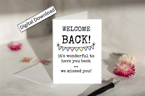 4x6 WELCOME BACK Coworker, Boss, Work Bestie, Work Mate, Back to Work, for Employees, Team ...