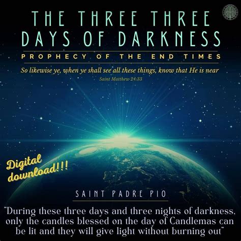 Three Days of Darkness End Times Apocalips Revelation - Etsy