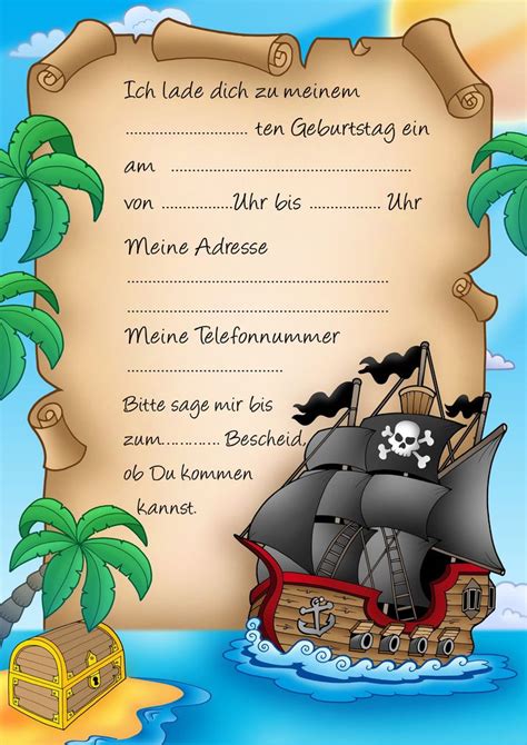Kindergeburtstag Einladung Vordruck